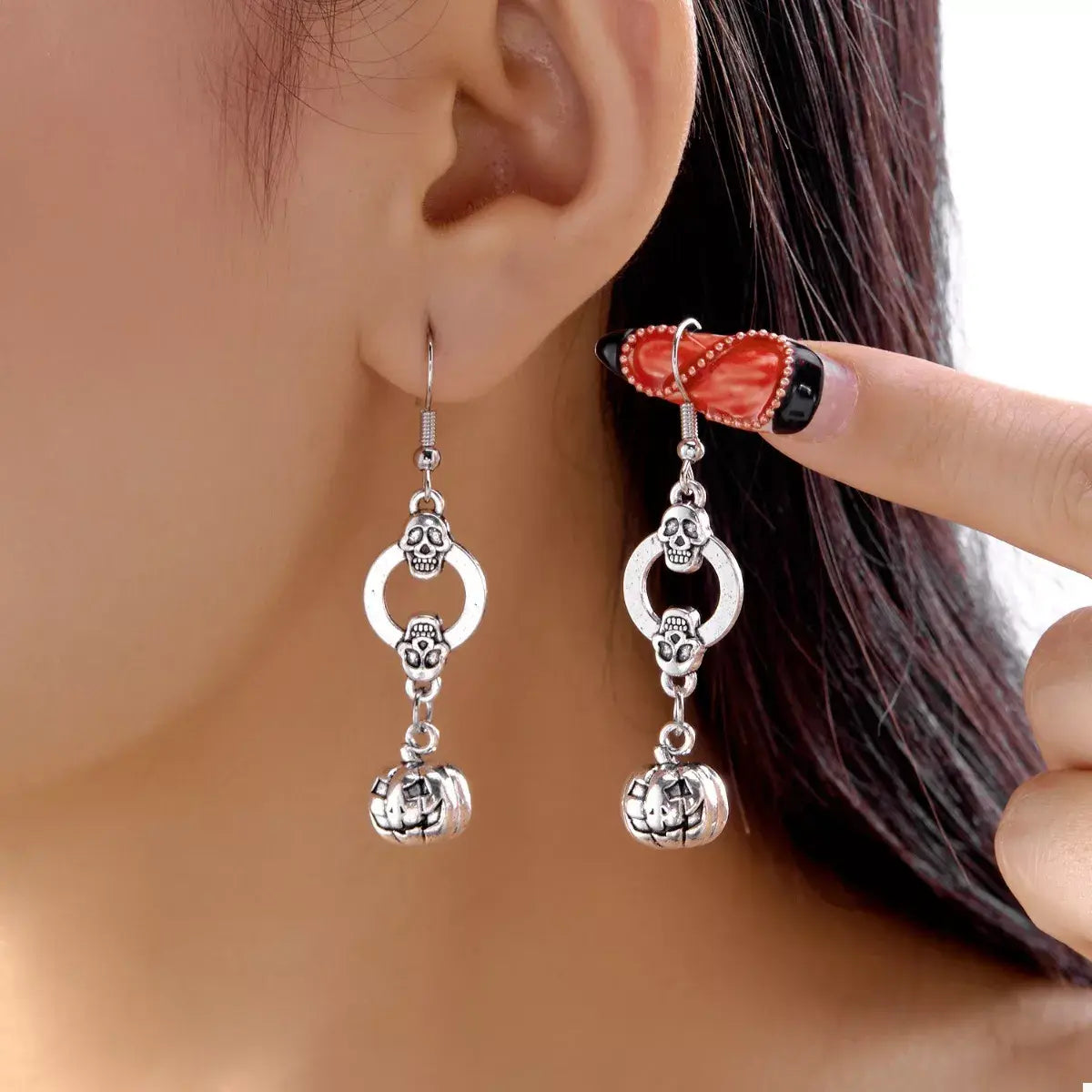 Halloween Pumpkin Dangle Earrings - Trendsi - Flyclothing LLC