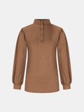 Full Size Mock Neck Long Sleeve T-Shirt - Trendsi - Flyclothing LLC