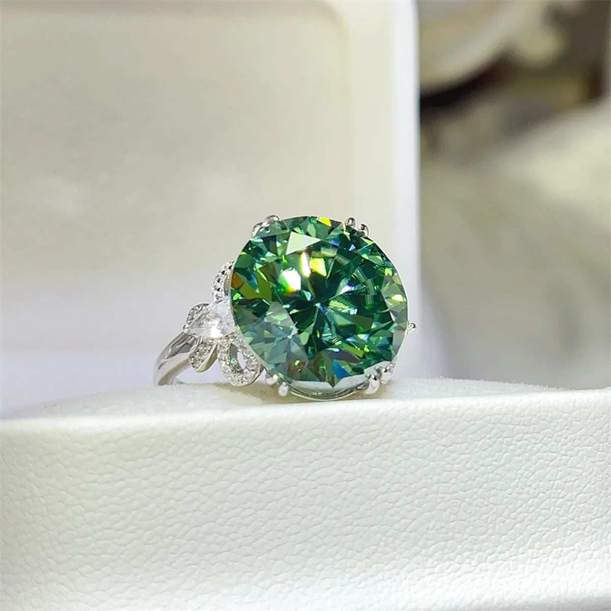 10 Carat Moissanite 925 Sterling Silver Ring - Trendsi - Flyclothing LLC