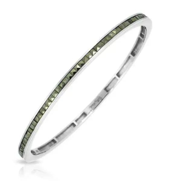 Accent Marcasite Bangle - Belle Étoile Jewelry - Flyclothing LLC