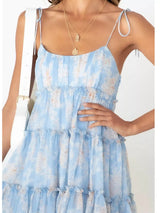 Floral Print Ruffle Tiered Mini Dress - Trendsi - Flyclothing LLC