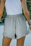 Elastic Waist Shorts with Pockets - Trendsi - Flyclothing LLC