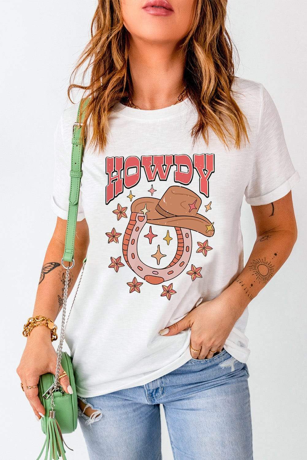Graphic Round Neck Short Sleeve T-Shirt - Trendsi - Flyclothing LLC