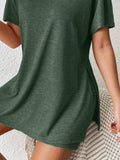 Casual Round Neck T-Shirt and Shorts Set - Trendsi - Flyclothing LLC