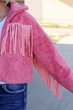 Fringed Zip Up Fleece Jacket - Trendsi - Flyclothing LLC