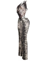 Animal Print Sleeveless Top and Pants Set - Trendsi - Flyclothing LLC