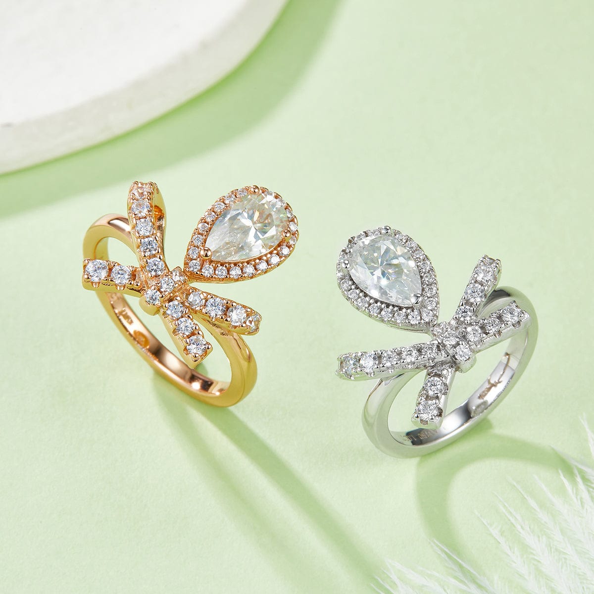 1 Carat Moissanite Zircon 925 Sterling Silver Ring - Trendsi