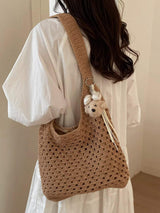 Crochet Knit Shoulder Bag - Trendsi - Flyclothing LLC