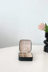 PU Leather Square Jewelry Box - Trendsi