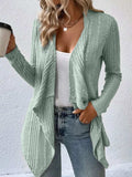Open Front Long Sleeve Cardigan - Trendsi - Flyclothing LLC
