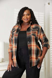Mandy Plaid Dropped Shoulder Shirt - Trendsi - Flyclothing LLC