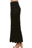 ADORA Scallop Trim Detail Knit Skirt - Trendsi