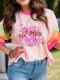Graphic Round Neck Half Sleeve T-Shirt - Trendsi - Flyclothing LLC