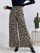 Printed Elastic Waist Wide Leg Pants - Trendsi - Flyclothing LLC