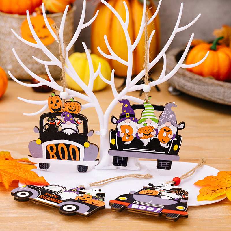 4-Piece Halloween Element Car-Shape Hanging Widgets - Trendsi - Flyclothing LLC