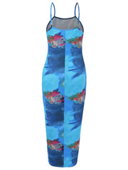 Printed Spaghetti Strap Cami Dress - Trendsi