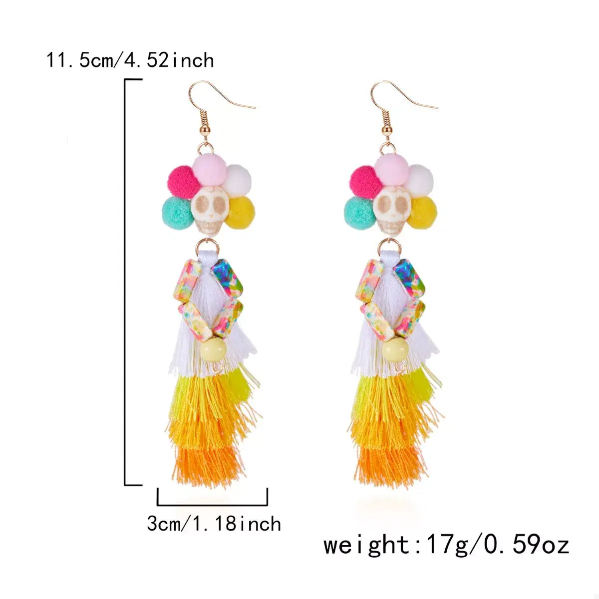Halloween Ghost Tassel Drop Earrings - Trendsi - Flyclothing LLC