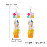 Halloween Ghost Tassel Drop Earrings - Trendsi - Flyclothing LLC
