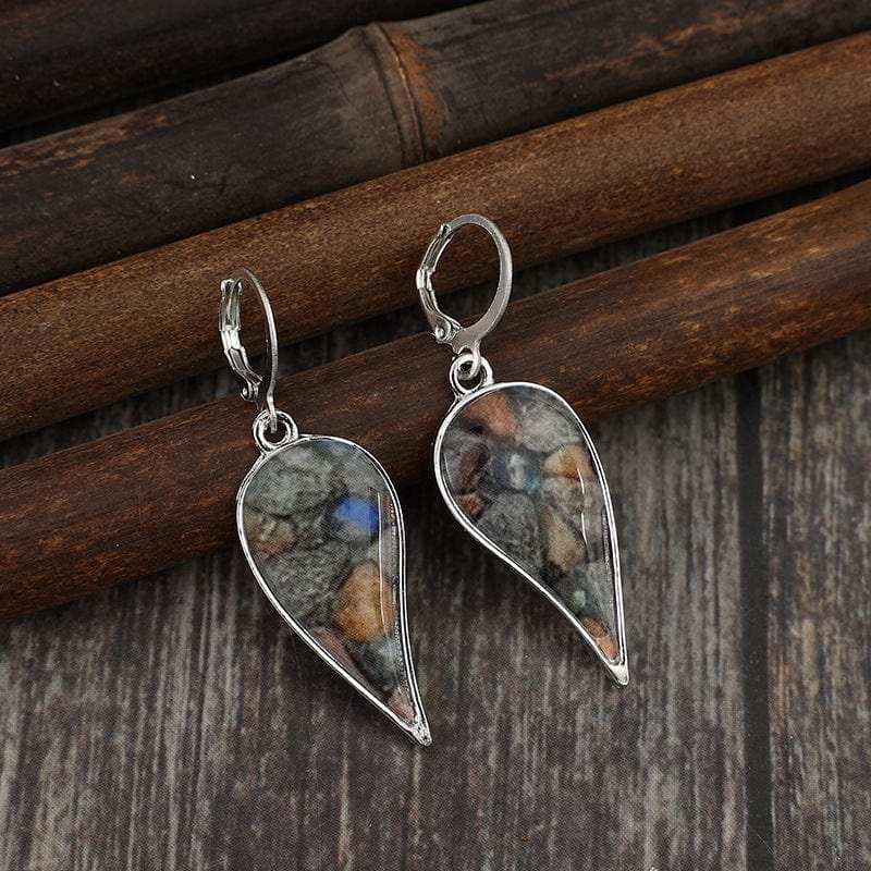 Natural Stone Dangle Earrings - Trendsi - Flyclothing LLC