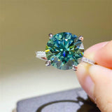 5 Carat Moissanite Zircon 925 Sterling Silver Ring - Trendsi - Flyclothing LLC