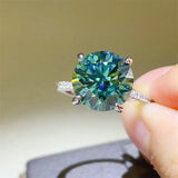 5 Carat Moissanite Zircon 925 Sterling Silver Ring - Trendsi