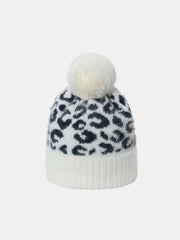 Leopard Hat with Pompom - Trendsi