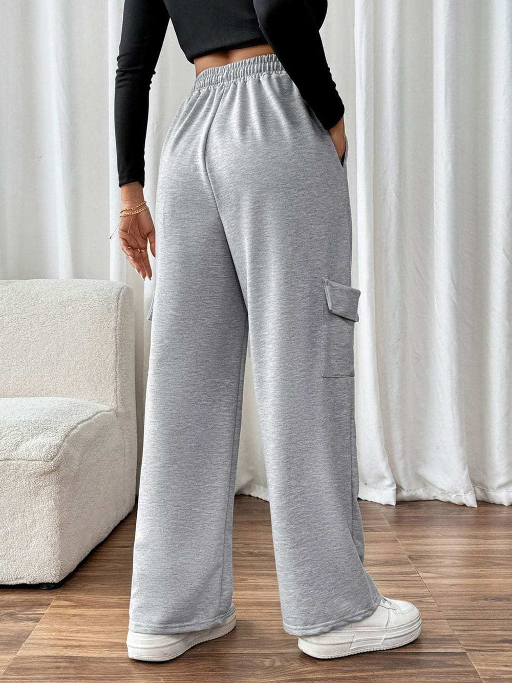 Perfee Drawstring Elastic Waist Joggers with Pockets - Trendsi - Flyclothing LLC