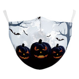 Digital Printing Halloween Skull Pumpkin Creative Design Double-layer Dustproof Mask - My Store - Flyclothing LLC