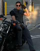 Sharp Shooter Men's Motorcycle Leather Vest - First Manufacturing Company - Flyclothing LLC