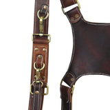 Goat Leather Dual Camera Harness - Classy Leather Bags - Flyclothing LLC