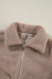 Zip Up Long Sleeve Plush Jacket - Trendsi - Flyclothing LLC