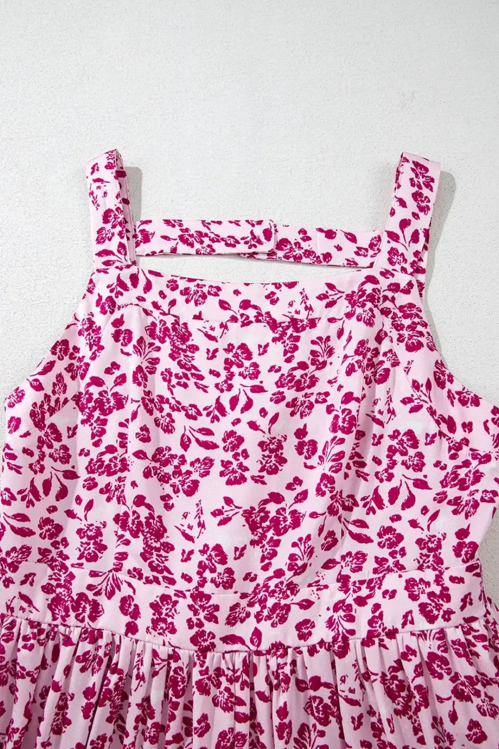 Floral Cutout Back Square Neck Maxi Dress - Trendsi - Flyclothing LLC