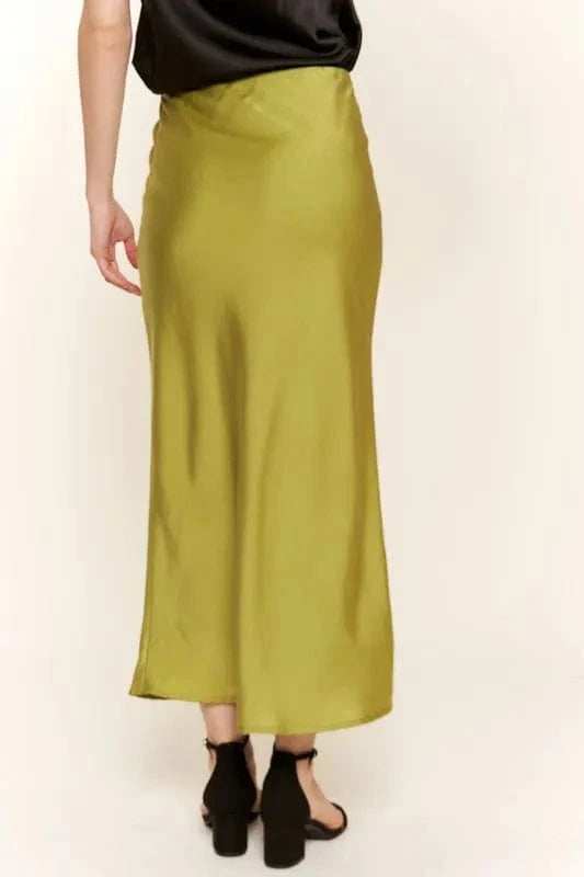 And The Why Satin Midi Skirt - Trendsi - Flyclothing LLC
