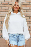 Exposed Seam Long Sleeve Hoodie - Trendsi - Flyclothing LLC