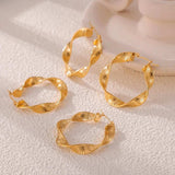 Titanium Steel Twisted Earrings - Trendsi - Flyclothing LLC