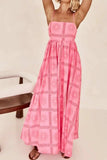 Cutout Back Printed Square Neck Maxi Cami Dress - Trendsi - Flyclothing LLC