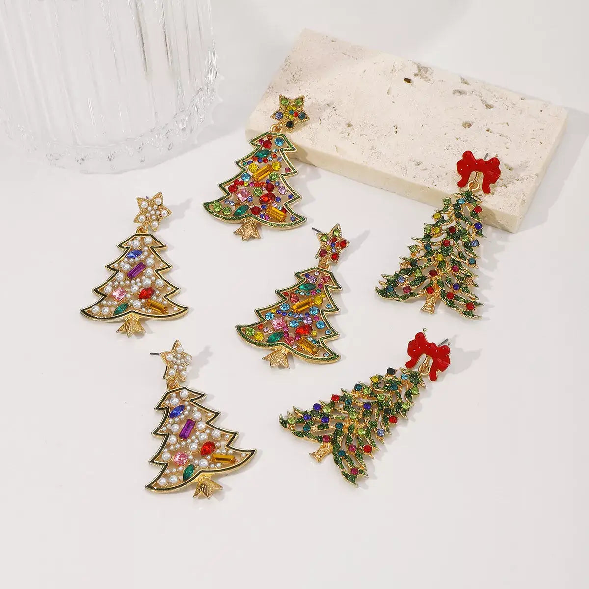 Christmas Tree Dangle Earrings - Trendsi - Flyclothing LLC