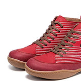 Cat Print Striped Ankle Sneakers - Trendsi - Flyclothing LLC