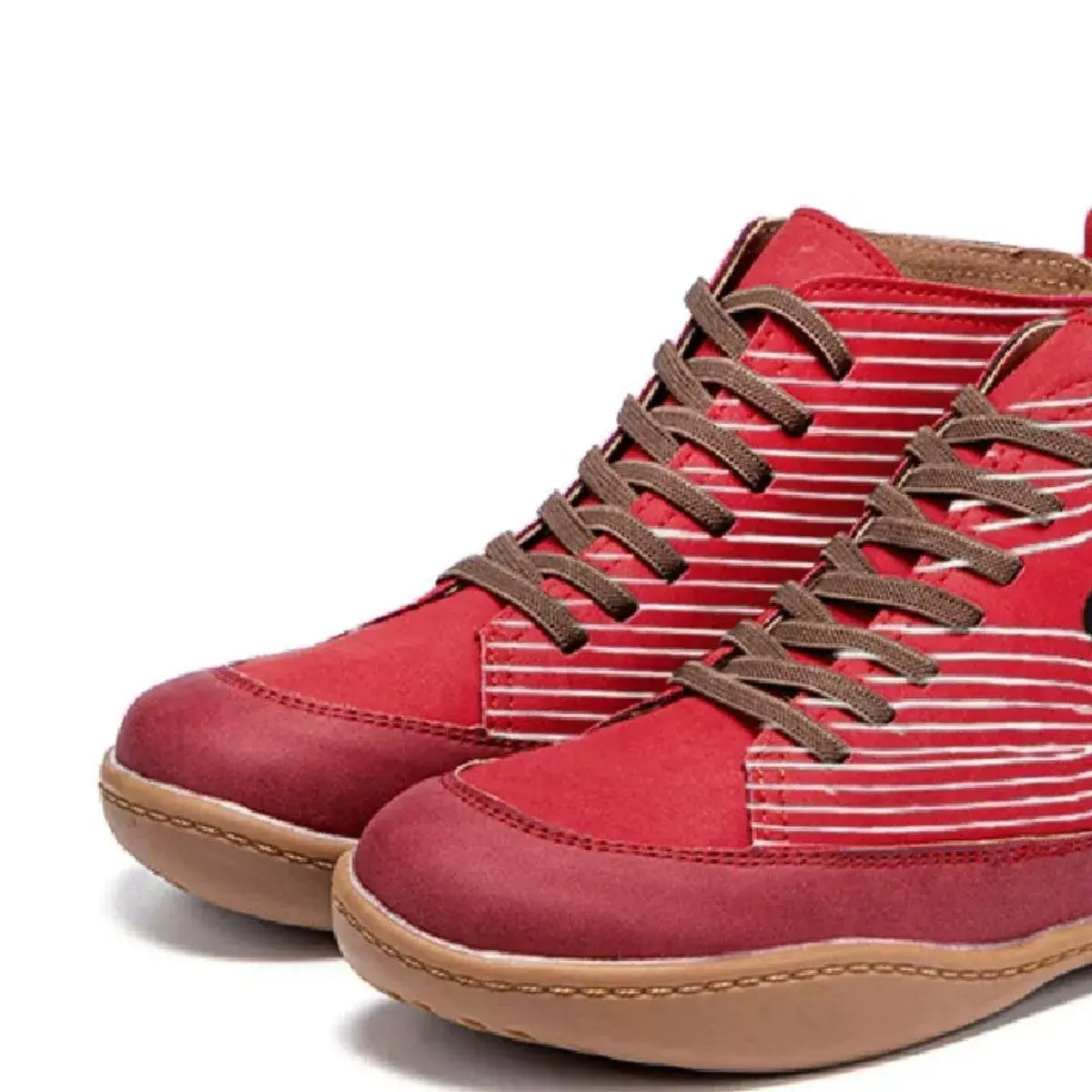 Cat Print Striped Ankle Sneakers - Trendsi - Flyclothing LLC