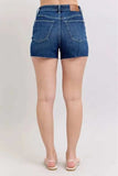 Judy Blue Full Size High Waist Criss-Cross Waistband Denim Shorts Plus Size - Trendsi - Flyclothing LLC
