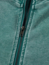 Half Zip Kangaroo Pocket Mineral Wash Baggy Hoodie - Trendsi - Flyclothing LLC