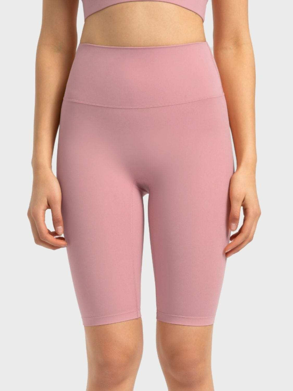 Millennia High Rise Wide Waistband Active Shorts - Trendsi - Flyclothing LLC