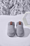 Letter M Suede Round Toe Slippers - Trendsi - Flyclothing LLC