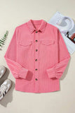 Collared Neck Long Sleeve Shirt - Trendsi - Flyclothing LLC