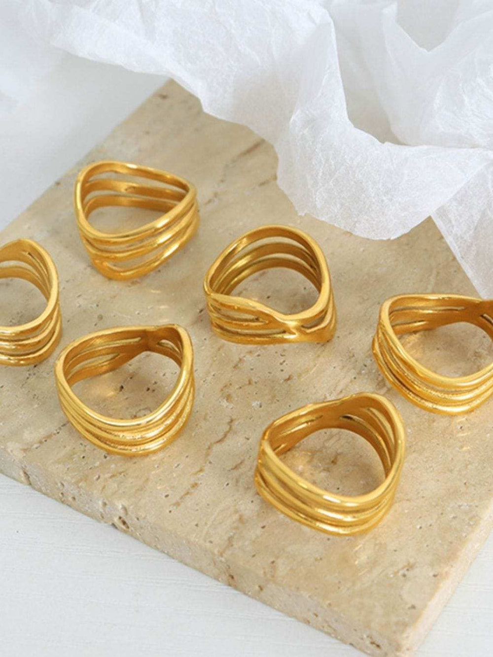 Titanium Steel Three-Layered Ring - Trendsi - Flyclothing LLC