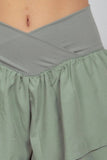 VERY J V-Shaped High Waist Layered Active Shorts - Trendsi