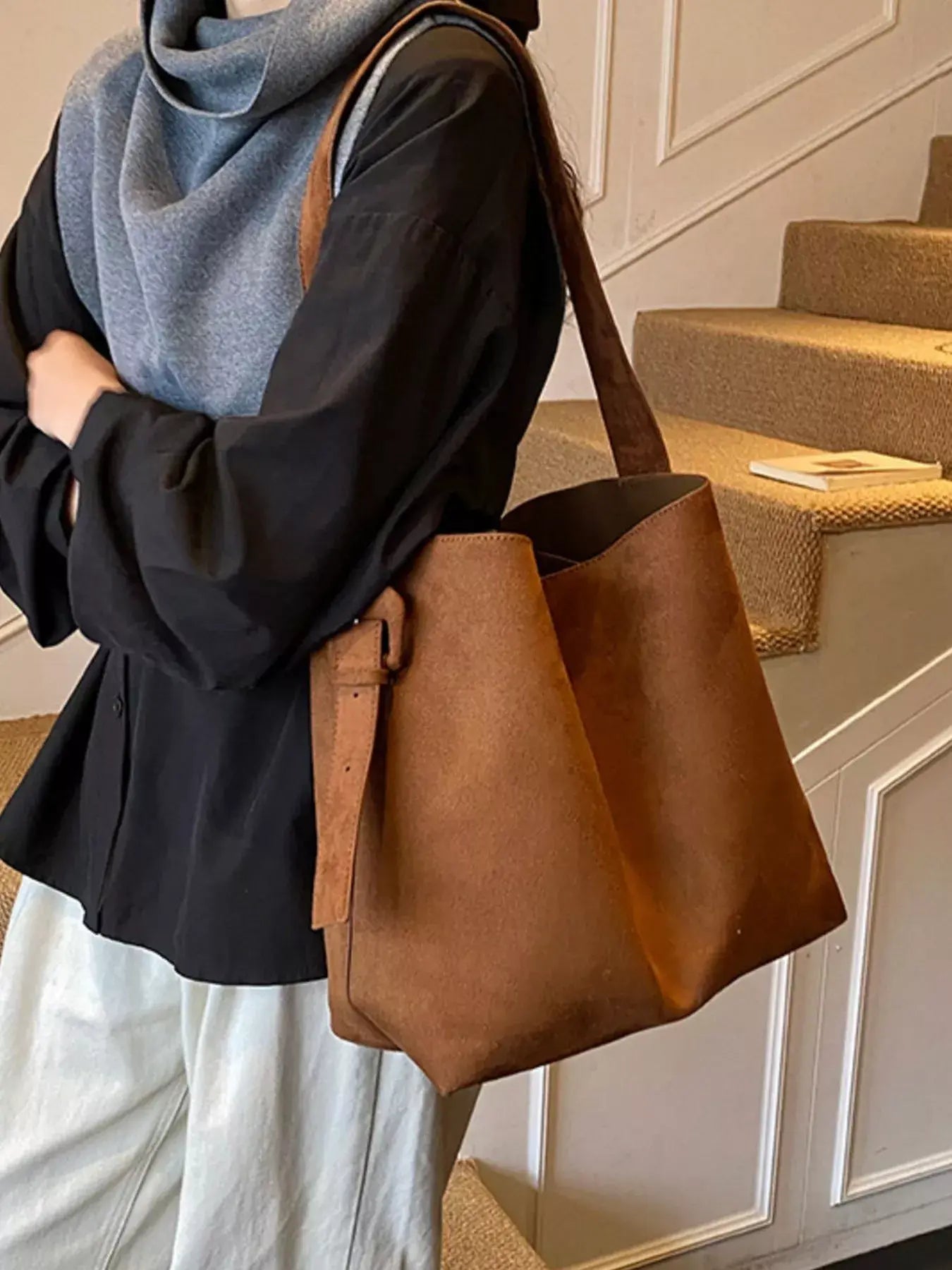 Buckle Adjustable Strap Tote Bag - Trendsi - Flyclothing LLC