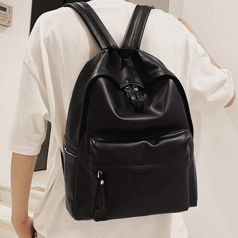 PU Leather Zip Backpack Bag - Trendsi - Flyclothing LLC