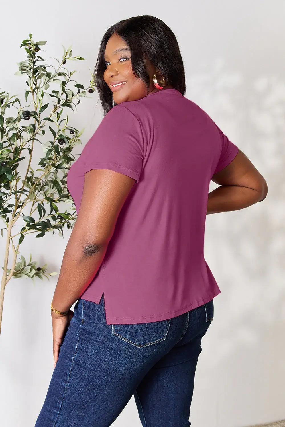 Basic Bae Full Size Round Neck Short Sleeve T-Shirt - ShopBasicbae - Flyclothing LLC