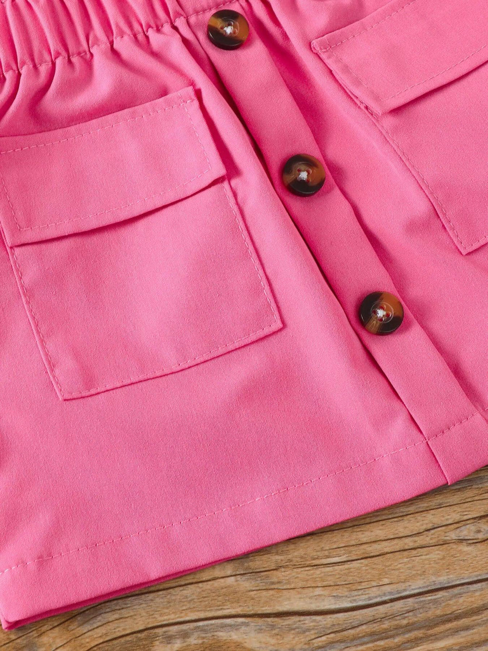 Children's Floral Applique Ruffle Sleeve Top & Skirt Set - Trendsi - Flyclothing LLC